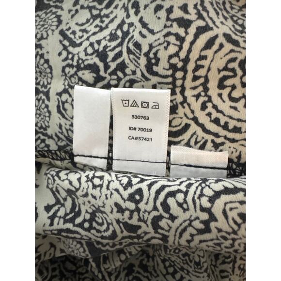 Ann Taylor Loft Maxi Dress Womens 0 Long Boho Bohemian Batik Cream Black Neutral - Picture 7 of 10